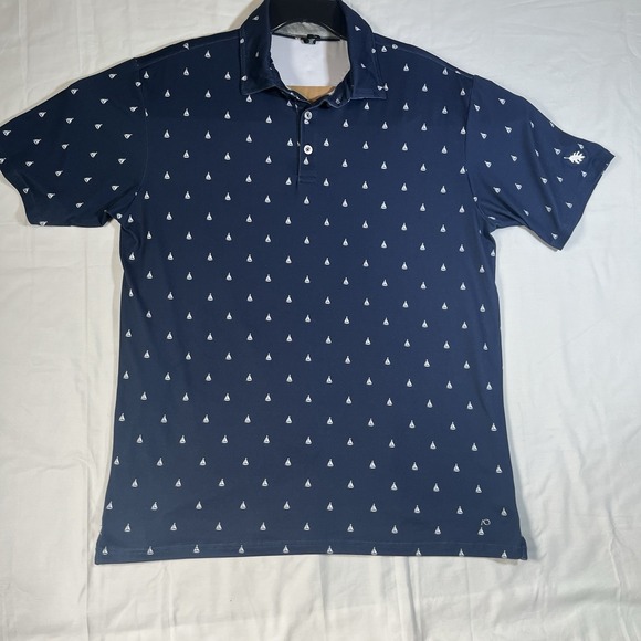 JW ANDERSON Other - Anderson Ord Men Size L Performance Short Sleeve Golf Polo Shirt boat print